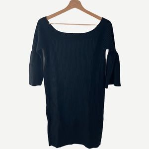 NWT BB Dakota Black Midi Off the Shoulder Dress Medium